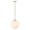 Designers Fountain Wine Flower 60 Watt 1-Light Brushed Gold Glam Pendant Light with White Art Glass Shade D329M-14P-BG - alternate 1